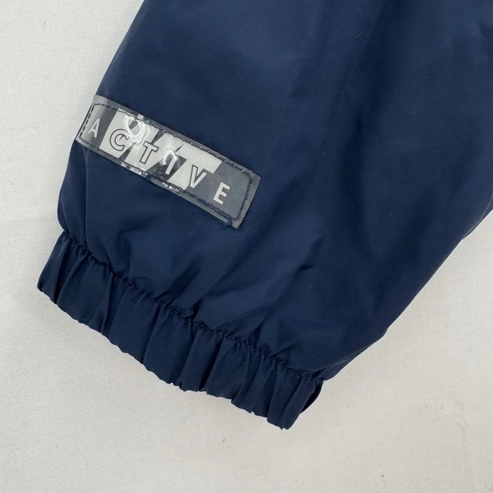 Vintage 90s Youth Weather Tamer Hooded Windbreaker Jacket Size 3T Navy Full Zip